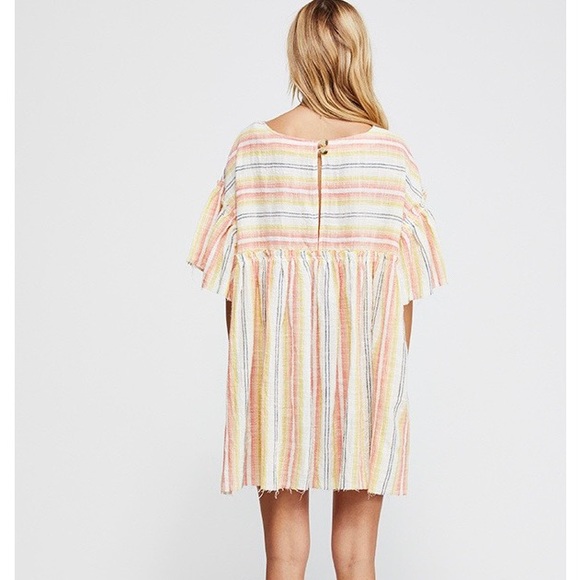 free people SUMMER NIGHTS striped tunic . - Picture 4 of 8